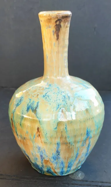 Roy Newman Studio Pottery Drip Glaze Vase Pear tree Pottery  Mid century