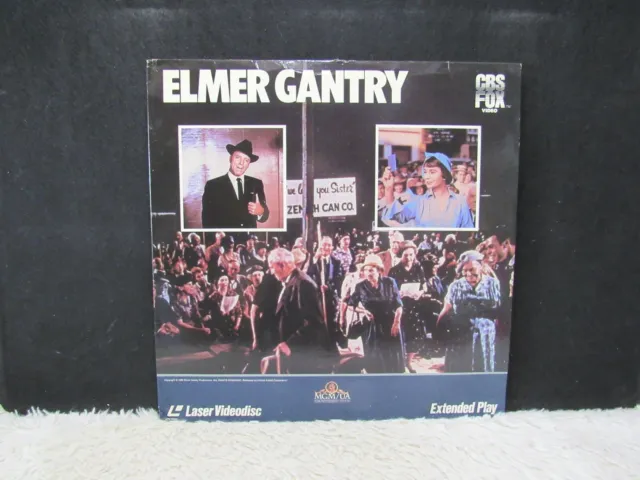 1985 Elmer Gantry With Burt Lancaster LaserDisc, Extended Play CBS Fox