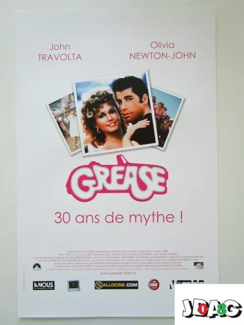 Affiche Poster Grease John Travolta Olivia Newton-John 42 X 29 Cm