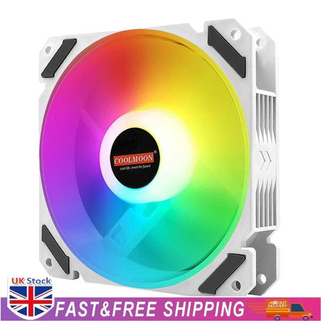 120MM PWM ARGB PC Case Fan 4 Pin Addressable RGB Cooling Fan for CPU ...