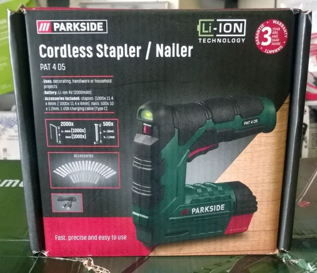 PARKSIDE 4V CORDLESS Stapler/Nailer (PAT 4 D5) £25.00 PicClick UK