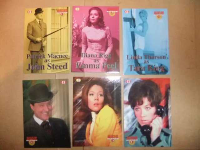 THE TV AVENGERS RETURNS DIANA RIGG 6 CARD CHASE SET EMMA PEEL CORNERSTONE MacNEE