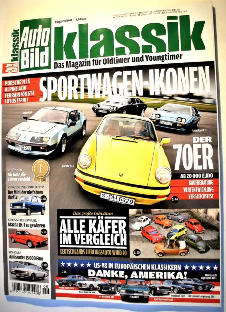 Ab Klassik 6-17+Porsche 911 S+Alpine 310+Dino 208+Lotus Esprit+Vw Käfer+Mini 9X