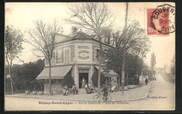 CPA Boissy-Saint-Léger, Route Nationale, Rue de Valenton 1913