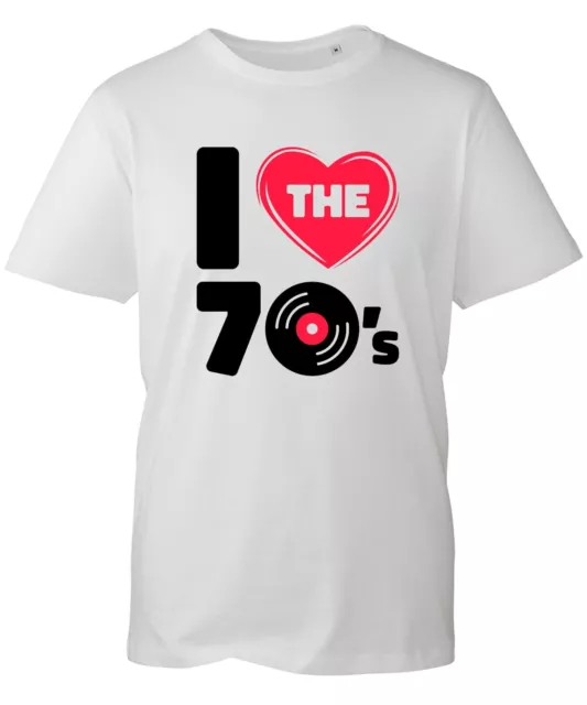 I Love The 70's T-Shirt Retro Vintage Music Party 90's Fancy 1970's Costumes Top