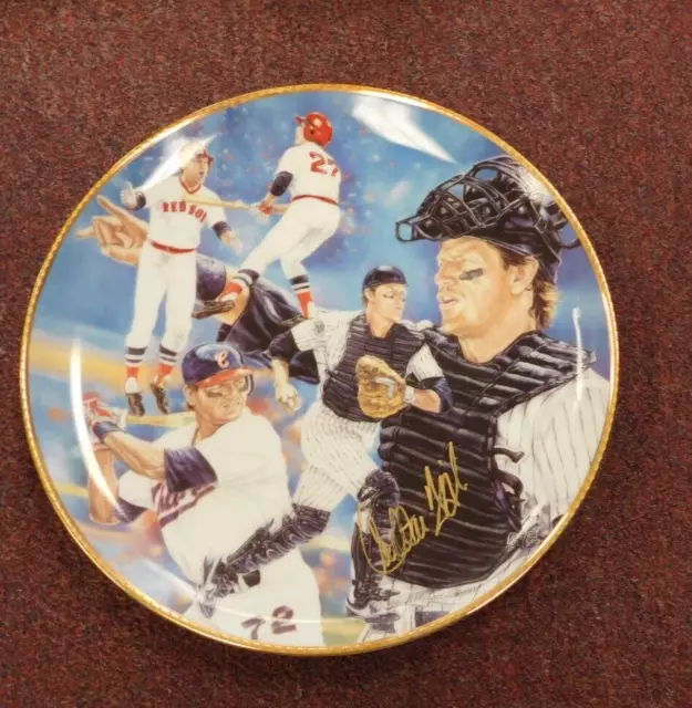 1992 Gartlan Usa Carlton Fisk Red White Sox Autographed Plate Auto Signed  #340