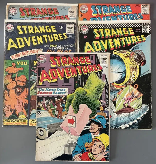 Strange Adventures Comic Lot • 124, 168, 169, 184, 194 • Gil Kane • Infantino