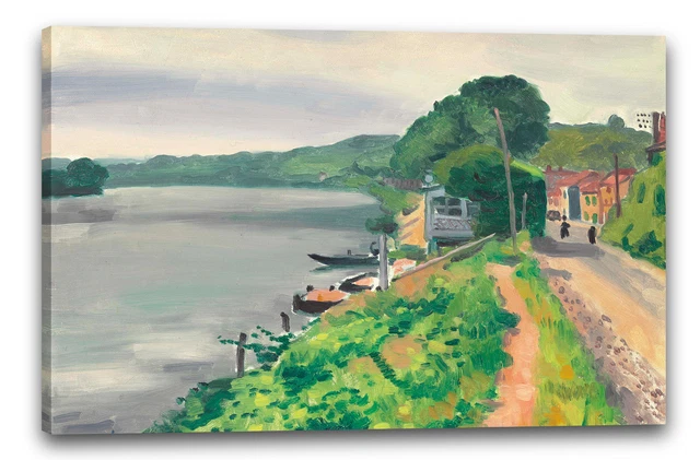 Tableau Toile "Le Quai Des Grands-Augustins, Printemps" D'Albert Marquet - Reproduction Encadrée Prête à Accrocher