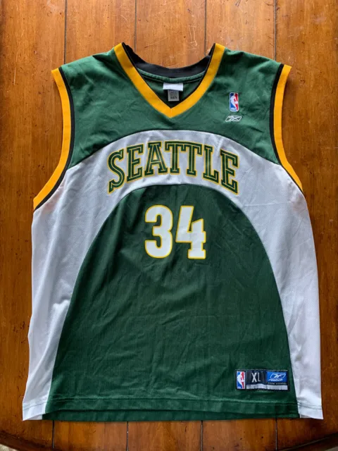 Rare Vintage Reebok NBA Seattle SuperSonics Danny Fortson Basketball Jersey