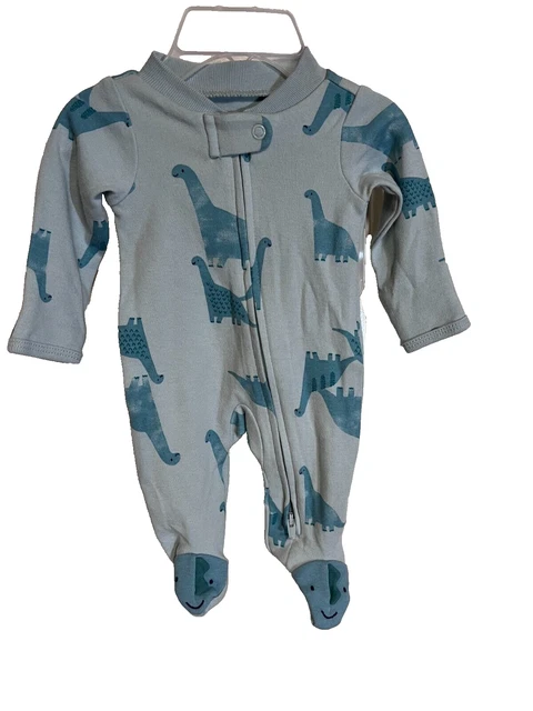 Boy Preemie Baby Infant Child of Mine Dinosaur One Piece Outfit