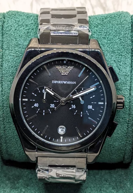 Luxury Emporio Armani Quartz Chronograph Date Indicator Analog Men's Wrist Watch