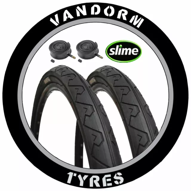 Vandorm Wave 26" x 2.10" Slick Fast Rolling MTB Bike Cycle Tyre & Tube Deals