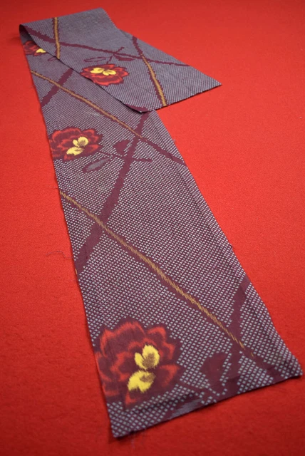 Vintage Japanese Fabric Cotton Antique Boro Patch Kusakizome Dyed 48.4"/MM51/35