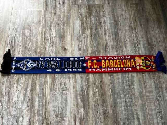 SV Waldhof Mannheim Schal Fanschal Fußball Ultras Oldschool FC Barcelona 1999