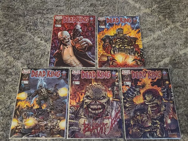 Chaos Comics Dead King Burnt Complete Issues #1-4 with 1 alternate cover vf-nm