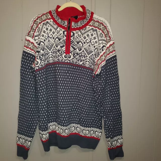 80s Icewear Iceland Baldur Norwegian Multicolor Men 100% Cotton Cardigan Sz XL