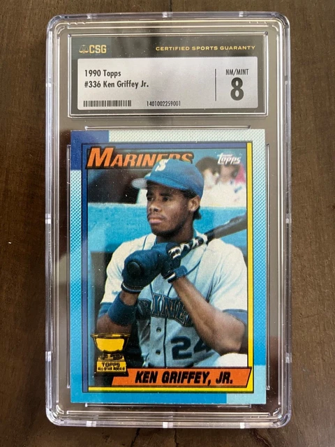 1990 Topps Baseball #336 Ken Griffey, Jr. Rookie CSG Grade: 8 NM / Mint