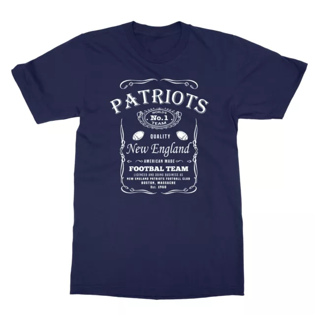 New England Patriots JD Whiskey Tom Brady 12 GOAT Belichick Whisky Men's T-Shirt