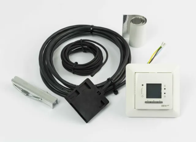 Devi Termostato Devidr Pro Kit IP31 bianco regolatore temperatura ambiente 19911006