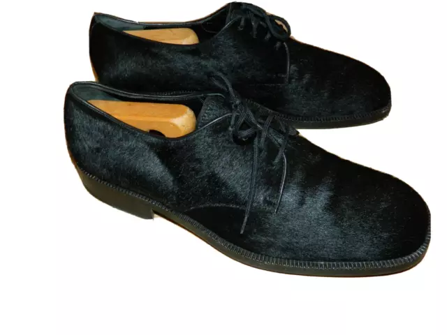 Scarpe da uomo vintage David & Joan taglia 10 capelli pony / ultra rare anni sessanta fatte a mano