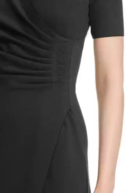 Armani Collezioni L32102 Women's Milano Black Jersey Faux Wrap Dress Size 10 3