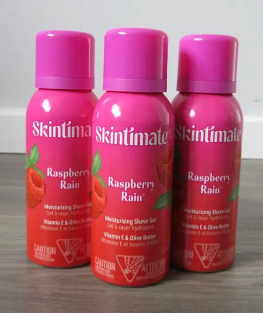 Skintimate Raspberry Regen 3 X 78G Mouisturisierend Feuchtigkeitsspendend Rasiergel