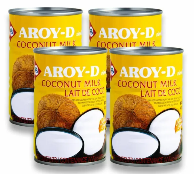 [4x 400 ml] latte di cocco AROY-D LITE latte di cocco latte di cocco, latte di cocco