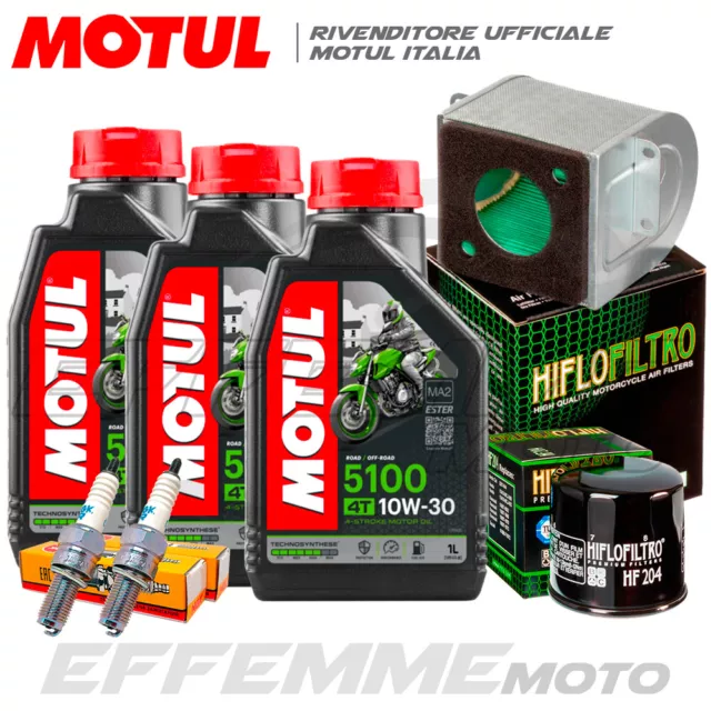 Tagliando HONDA CB 500 X / F 2013-2018 (3 MOTUL 5100 10W30 + Filtri + candele)