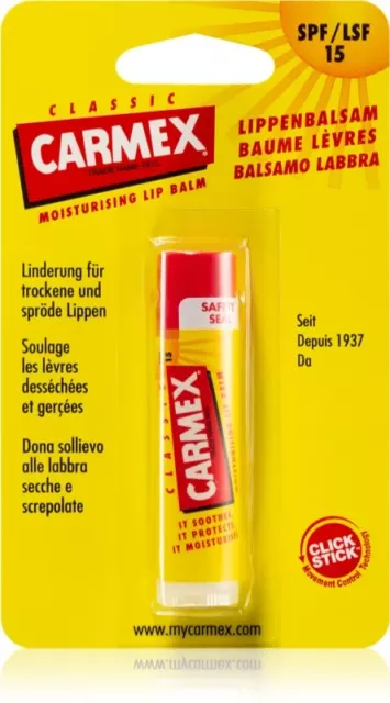 Carmex Stick Original 4,25 Grammes ,baume a levre avec protection solaire  pfs15