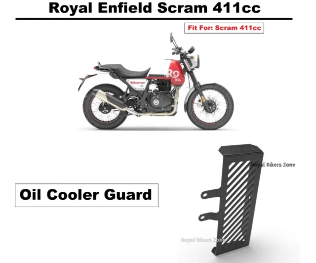 Royal Enfield "Oil Cooler Guard Aluminum, Black" Scram 411c
