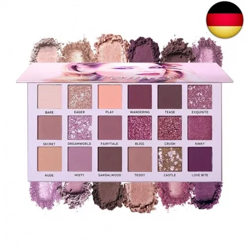 Ucanbe 18 Farben Lidschatten Palette Matt Schimmer Glitzer Lidschatten