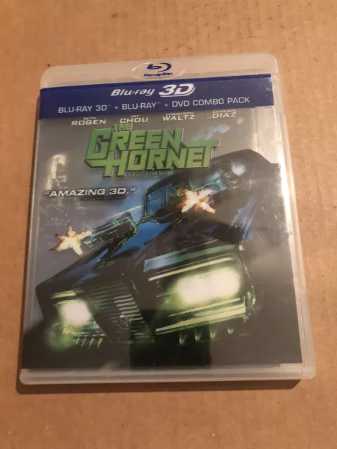 The Green Hornet 3d ((Blu-ray/DVD, 2011, 3-Disc Set, 3D/2D) Pre-owned