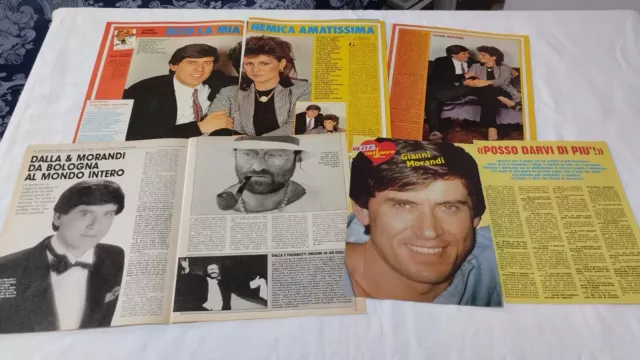 GIANNI MORANDI_set 7 pagine di ritagli- articoli di giornale # vintage clippings