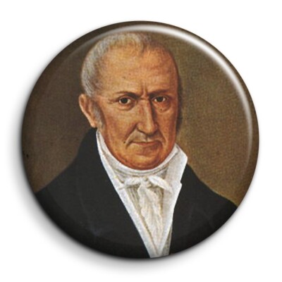 Alessandro Volta Badge Epingle 38mm Button Pin 