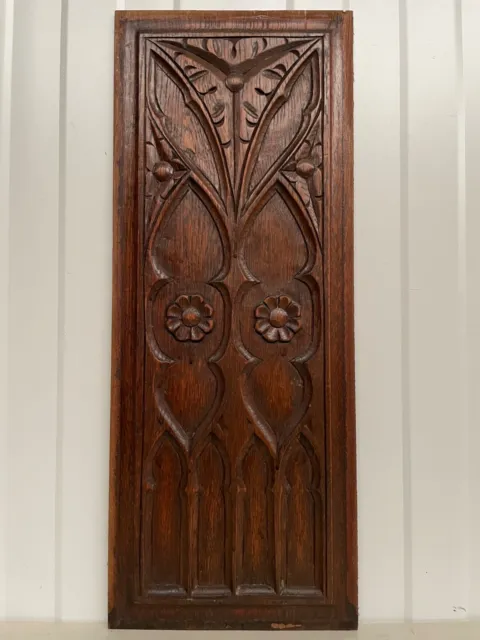 A Stunning Gothic Panel in oak (2 from 4)