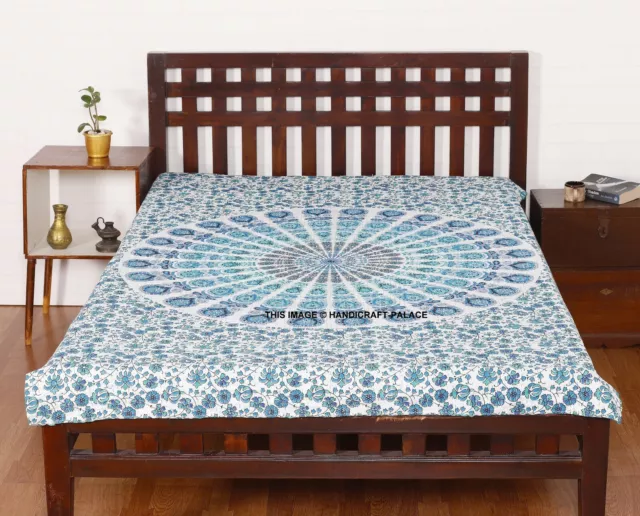 Double Taille Mandala Kantha Couette Indien Réversible Lit Literie Couverture