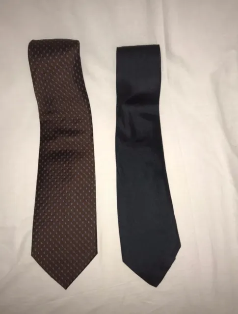 Cravatta  da uomo, Corneliani 2 pz, colore blu/ marrone , in seta