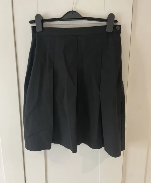 M & S girls black pleated school uniform skirt - Age 13-14 years