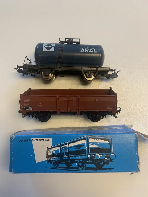 Märklin 4602 Offener Güterwagen und Lima ARAL Kesselwagen, HO, Dachbodenfund
