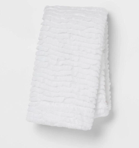 Room Essentials One Standard Cut Plush Pillowcase White