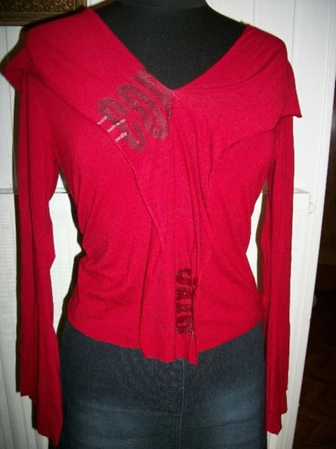 Top Résille Marron Doublé Cop Copine Taille 2 (36/38) - Vintage Années 2000, Occasion TB