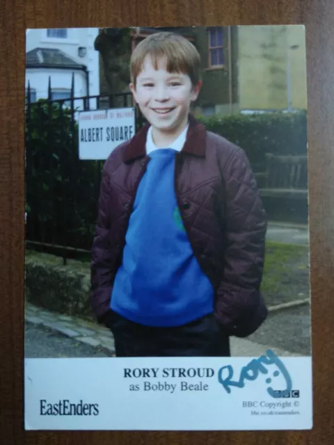 RORY STROUD *Bobby Beale* EASTENDERS HAND SIGNED AUTOGRAPH FAN CAST PHOTO CARD