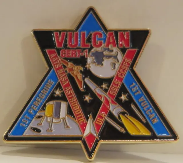 1St Vulcan Cert-1 (Ula) Space Mission Coin 1St Peregrine Nasa Astrorobic To Moon