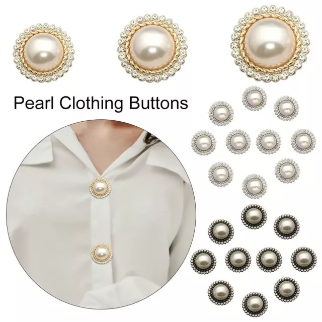 de vêtements en perles Accessoires de couture Boutons Chemise Strass brillants