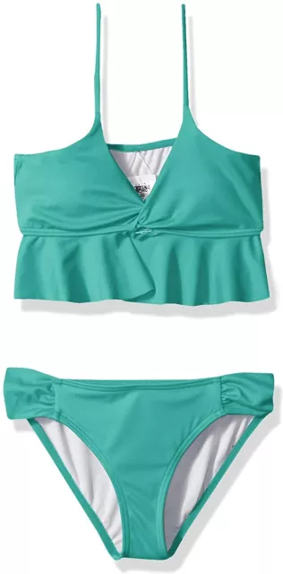 BILLABONG GIRLS' SOL Searcher Ruffle 2 Piece Bikini Set $23.95 - PicClick