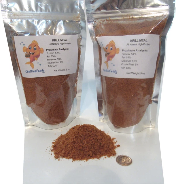 Krill Meal high protein powder natural fish baby fry food guppy betta feed DIY