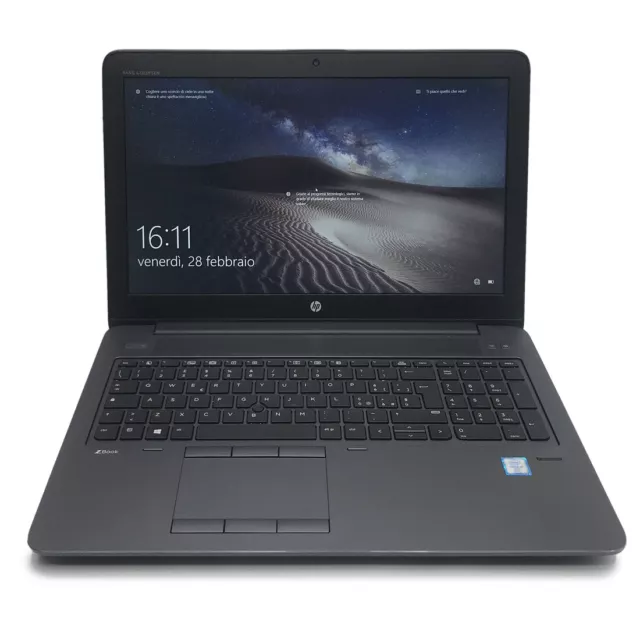 HP ZBOOK 15" G3 i7-6820HQ 16GB 512GB SSD - Ricondizionato Molto Buono