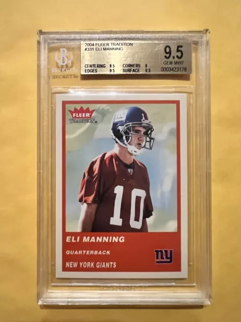 2004 Fleer Tradition Eli Manning RC #331 BGS Graded 9.5 Gem Mint