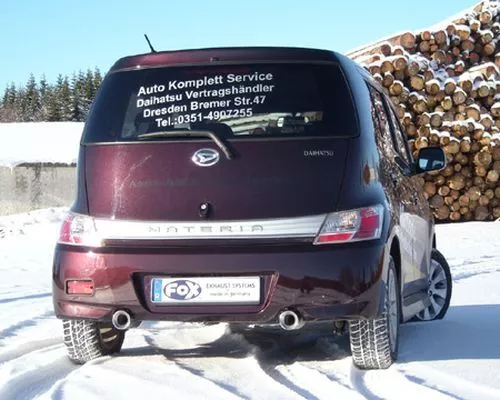 Fox Duplex Auspuff Sportauspuff Sportendschalldämpfer für Daihatsu Materia 1.3l 2