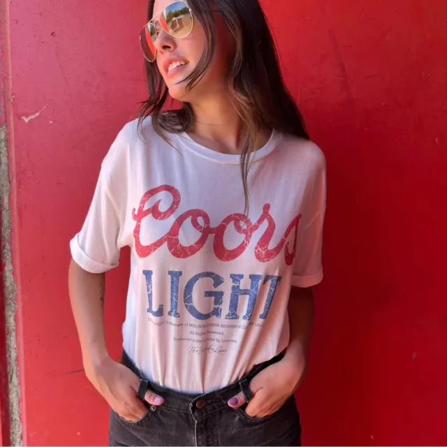The Laundry Room Coors Light 1980 Tee White Hipster Oversized S NWOT $60